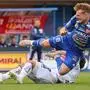 HARTBERG,AUSTRIA,02.OCT.22 - SOCCER - ADMIRAL Bundesliga, TSV Hartberg vs SK Austria Klagenfurt. Image shows Philipp Sturm (Hartberg) and Maximiliano Moreira (A.Klagenfurt).
Photo: GEPA pictures/ Michael Meindl
