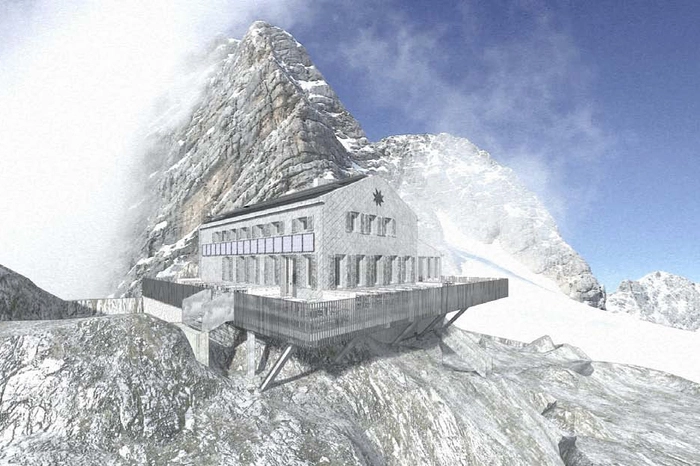 Der Ersatzbau präsentiert sich alsenergieautarker, CO2-neutraler Bau.Durch die gediegene Bauweise undtechnische Infrastruktur, ist er Inbegrifffür zeitgemäße regionale alpineBaukultur. Architekt Florian Lüftenegger