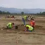 Gefunden wurden auf der 130 Kilometer langen Strecke unter anderem Gräber und Grabbeigaben, Reste von Siedlungen, Straßen und einer römischen Villa. Im Bild: Grabungsarbeiten bei St. Paul im Lavanttal 