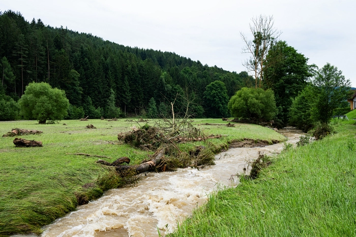 Schäffern wurde von den Unwettern besonders stark getroffen
