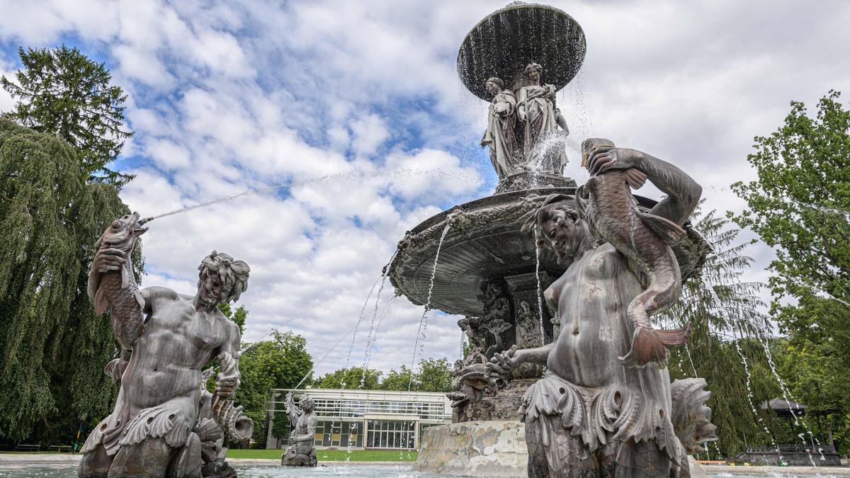 Stadtpark, Brunnen, Stadtparkbrunnen, Graz am 19.07.2020