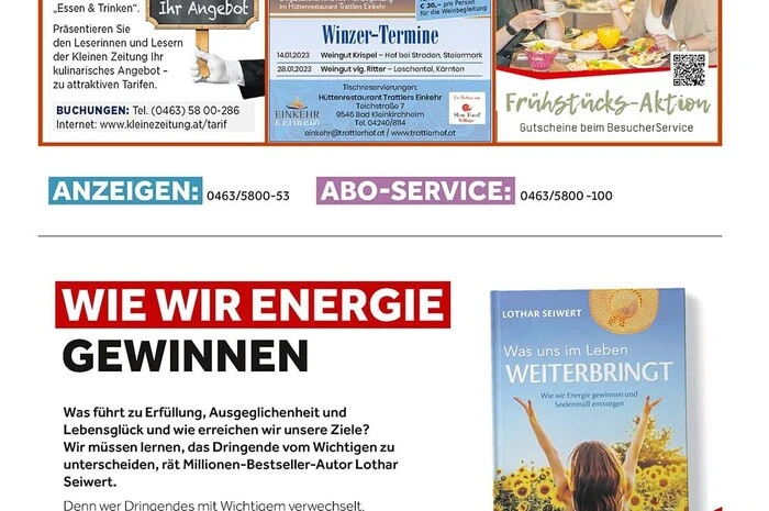 Top-Tipps "Essen &amp; Trinken" am Donnerstag