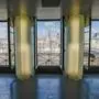 A photograph taken in Paris on March 7, 2024, shows part of the living room - with a view on the Louvre museum - of the futuristic 260 m2 three-room apartment with a 50 m2 dressing room which belonged to German fashion designer Karl Lagerfeld (1933-20219), who died in February 2019. The private Parisian apartment where Karl Lagerfeld, whose creations and catwalk showed for Chanel, Fendi and its own brand, lived a decade ago until death, will be auctioned off on March 26, 2024, the notary's office in charge of the sale announced on March 5, 2024. (Photo by ALAIN JOCARD / AFP)