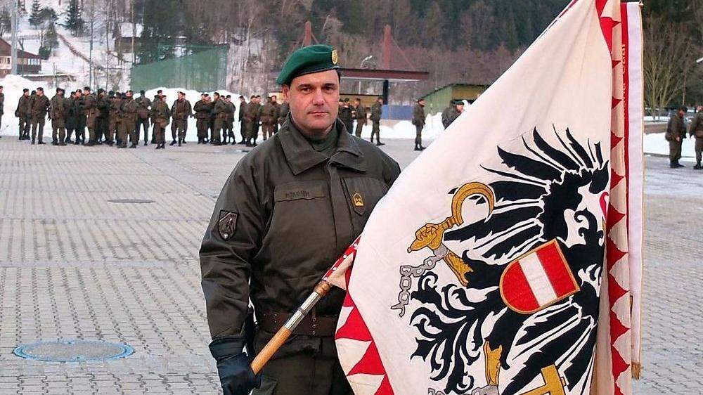 Seit sieben Jahren kommandiert Markus Mikosch das Jägerbataillon Kärnten mit rund 700 Milizsoldaten