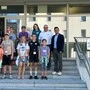 Die Teilnehmer der „Active Coding Week“ mit WKO-Regionalstellenobmann Peter Sükar (2.v.r.) und Regionalstellenleiter Lukas Kalcher