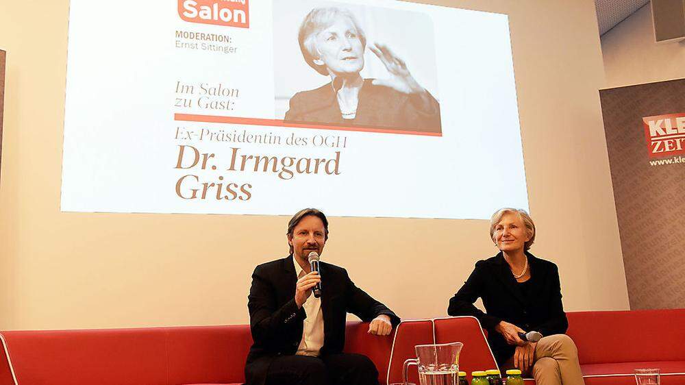 Ressort-Leiter Ernst Sittinger im Gespräch mit Dr. Irmgard Griss 