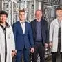 Enzo Komatz, Christoph Markowitsch, Markus Lehner und Severin Sendlhofer vom Lehrstuhl für Verfahrenstechnik des industriellen Umweltschutzes