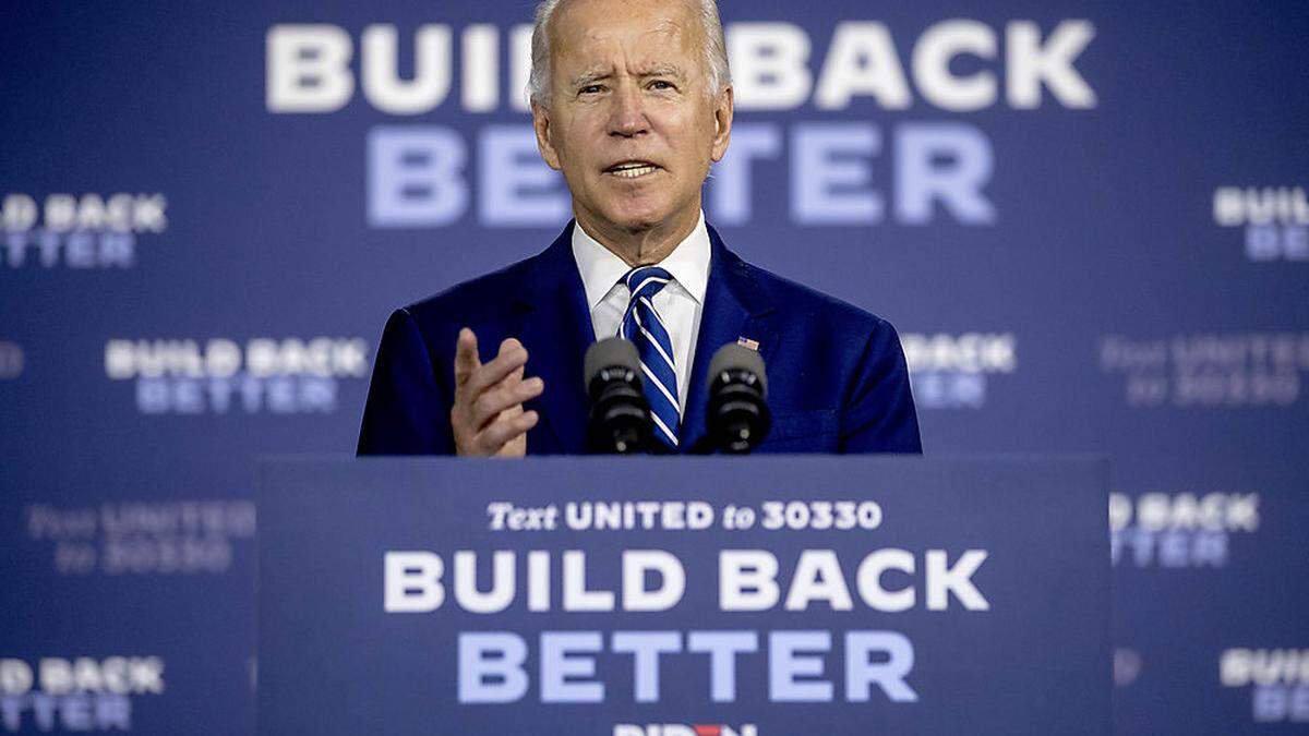  Der demokratische Präsidentschaftskandidat Joe Biden