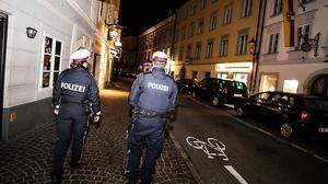 Die Polizei auf ihrer Kontrollrunde in der Klagenfurter Innenstadt