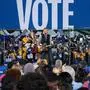 Singer-songwriter Bruce Springsteen preforms during a campaign rally for Vice President and Democratic presidential nominee Kamala Harris at the James R Hallford Stadium in Clarkston, Georgia on Thursday, October 24, 2024. PUBLICATIONxINxGERxSUIxAUTxHUNxONLY CLA20241024373 BONNIExCASH