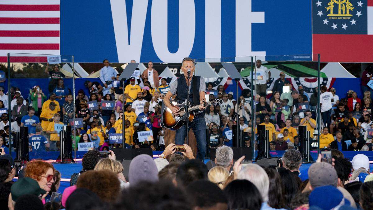 Bruce Springsteen bei einem Konzert für Kamala Harris 