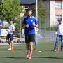 HARTBERG,AUSTRIA,16.JUN.21 - SOCCER - ADMIRAL Bundesliga, TSV Hartberg, training start. Image shows Stefan Goelles, Manfred Gollner, Thomas Rotter and Matija Horvat (Hartberg). Photo: GEPA pictures/ Mario Buehner