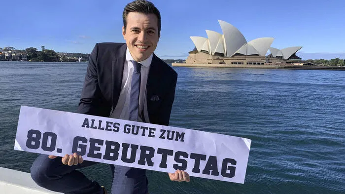 Alexander Peter Lercher schickt Geburtstagsgrüße aus Sydney