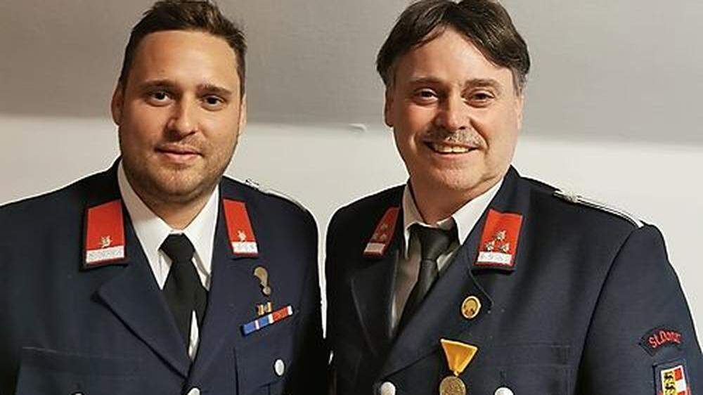 Stefan Knappinger und Gerald Friesser sind das neue Führungs-Duo der Frewilligen Feuerwehr St. Donat