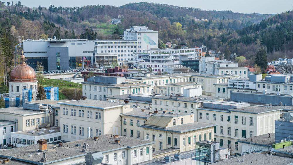 Blick auf LKH Uni-Klinik in Graz