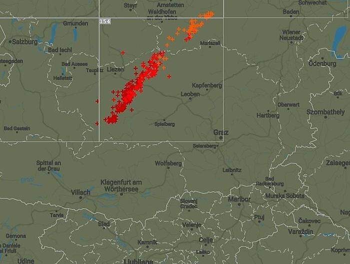 Blitzkarte von Mittwoch, 11 Uhr 