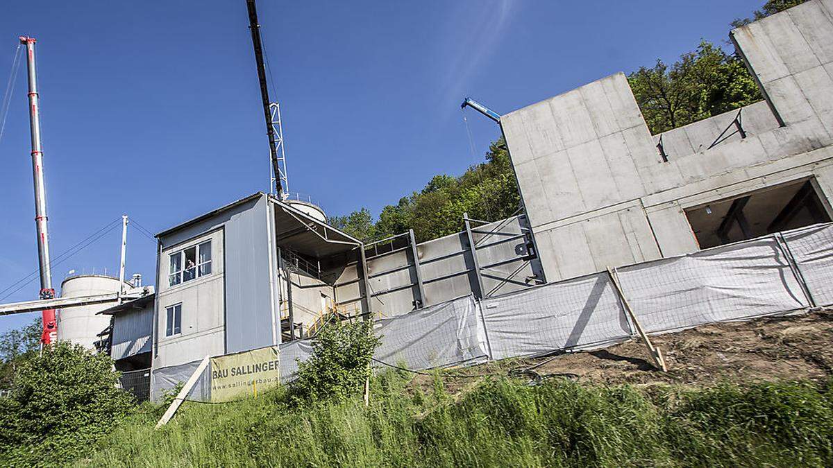 Das neue Heizwerk befindet sich bereits in Bau