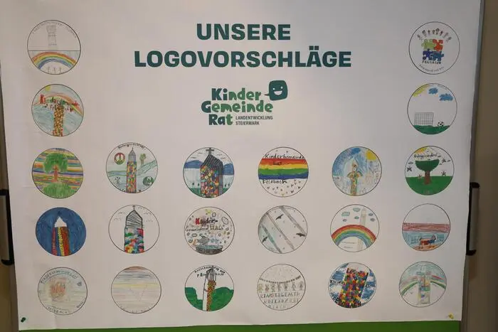 Bei der Angelobung wurden auch unterschiedliche Logoentwürfe präsentiert