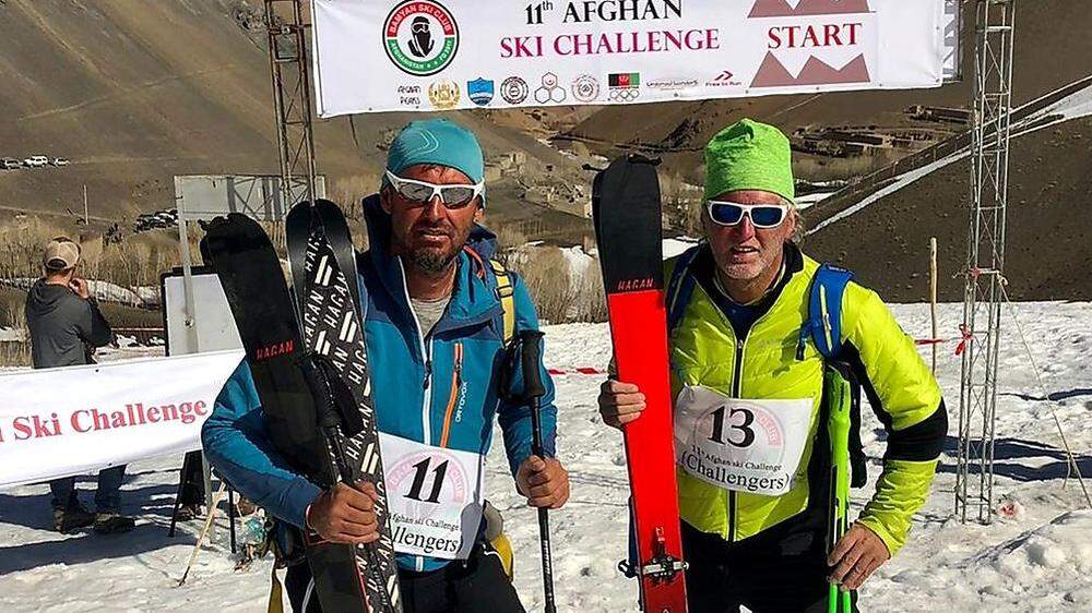 Markus Raich und Helmut Pichler vor dem Start der 11. Afghan Ski Challenge