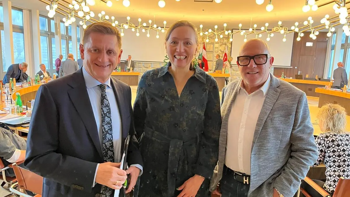 Die Vertreter der Allianz für Leoben: Bürgermeister Kurt Wallner (SPÖ), Susanne Sinz (Grüne), Walter Reiter (Bürgerliste)