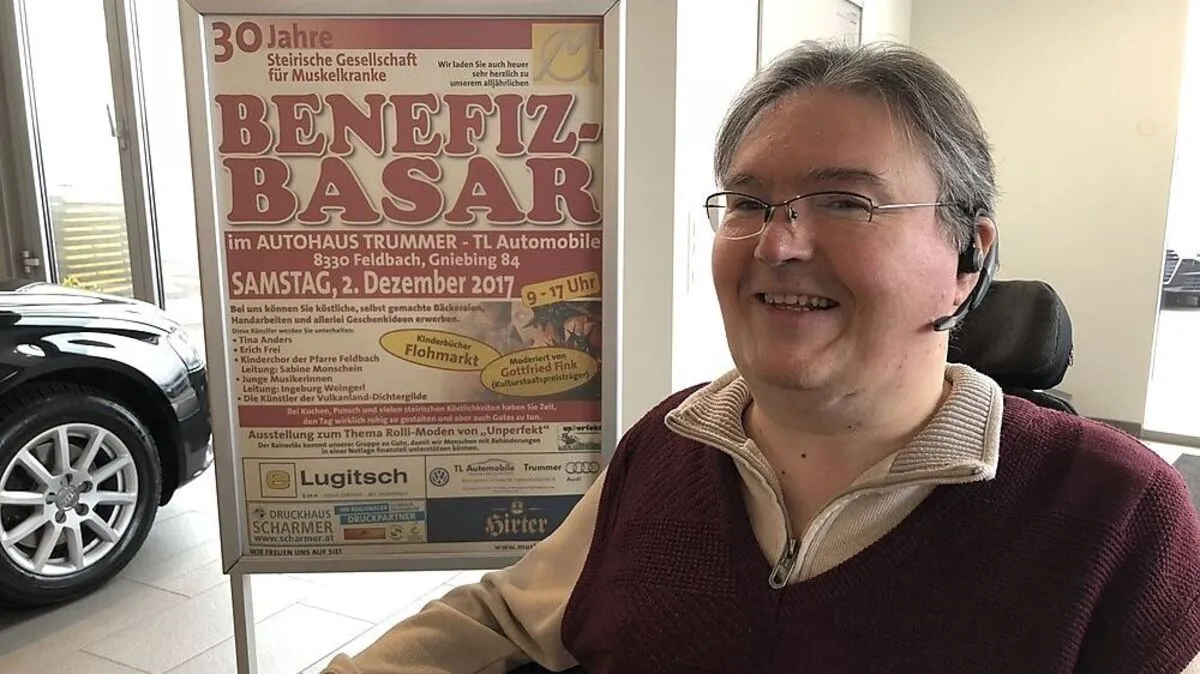 Werner Kleinschuster und die Steirische Gesellschaft für Muskelkranke laden heute zum 30. Mal zum großen Benefiz-Basar