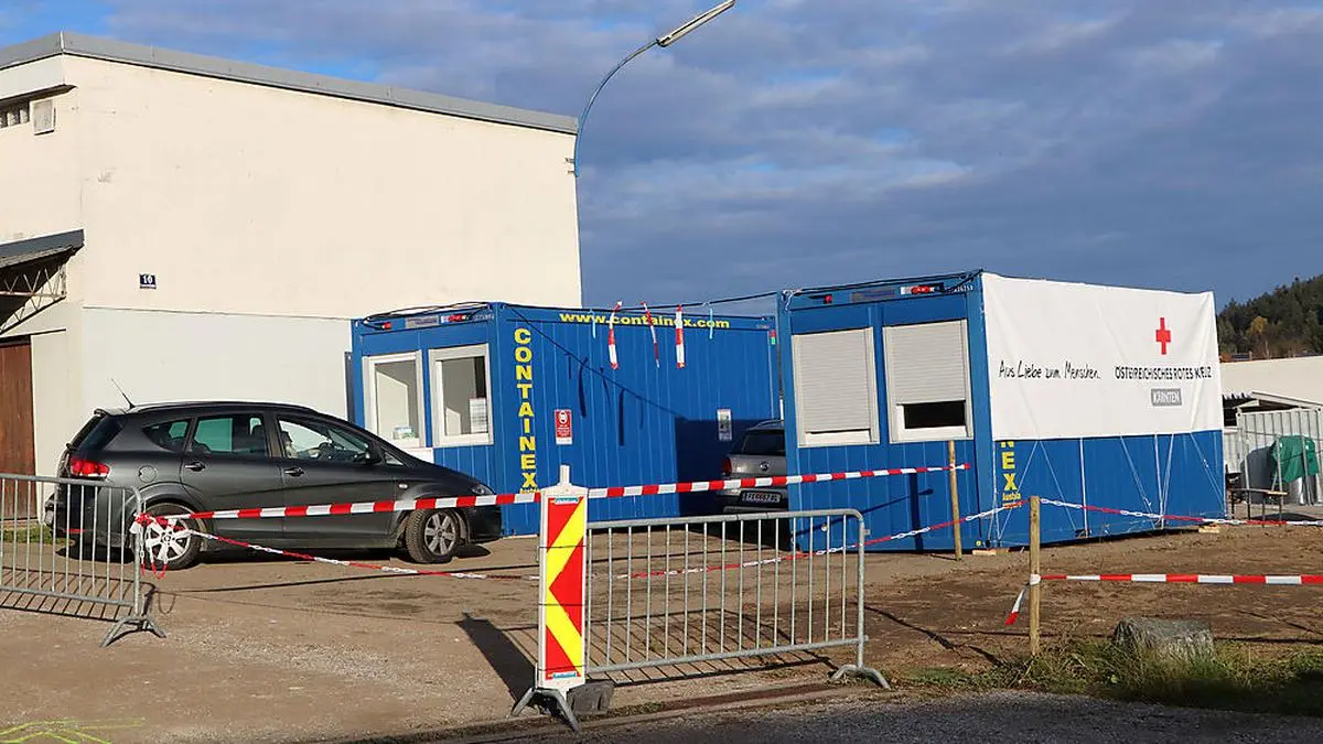 Die neue Teststraße in Feldkirchen