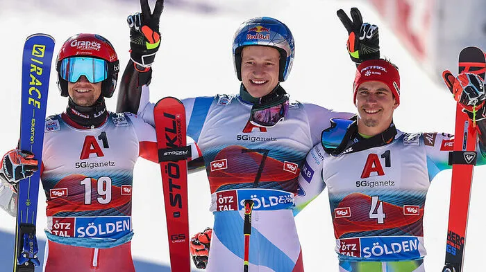 Marco Odermatt (SUI) Roland Leitinger (AUT) Zan Kranjec (SLO) Hier kommen Sie zum Rennbericht!