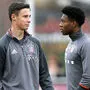 Marco Friedl und David Alaba im Jahr 2017 bei Bayern München