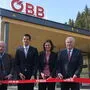 Rudolf Hofbauer, Hannes Amesbauer, Silvia Angelo und Hermann Schützenhöfer eröffneten den neuen Bahnhof