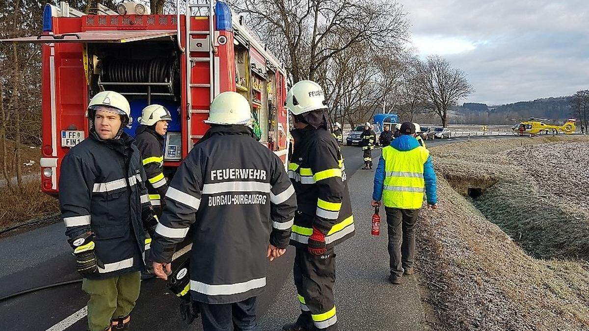 Drei Feuerwehren, das Rote Kreuz und der C16 waren im Einsatz