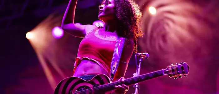 Uche Yara bei einem Auftritt in Wien