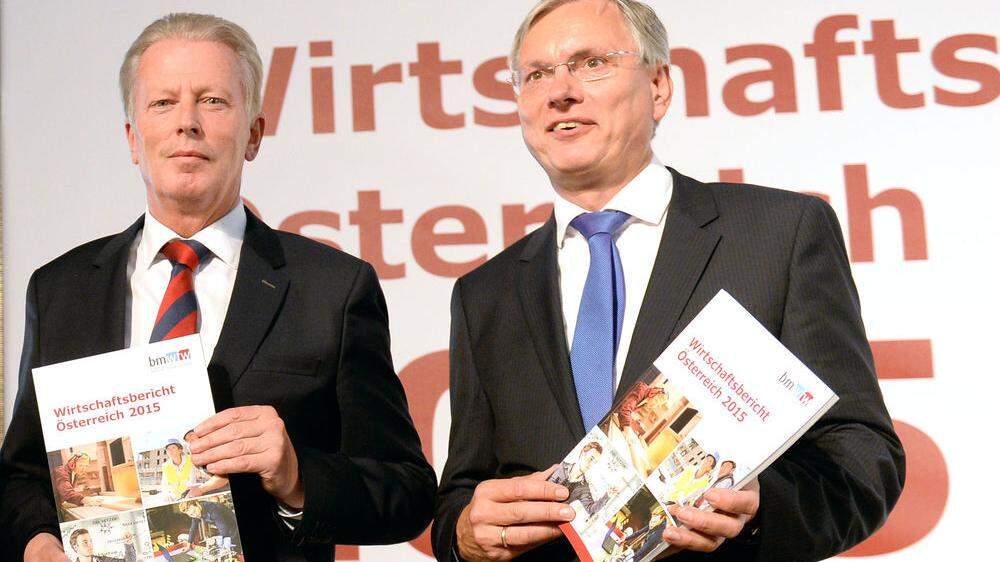 Vizekanzler Mitterlehner und Minister Stöger