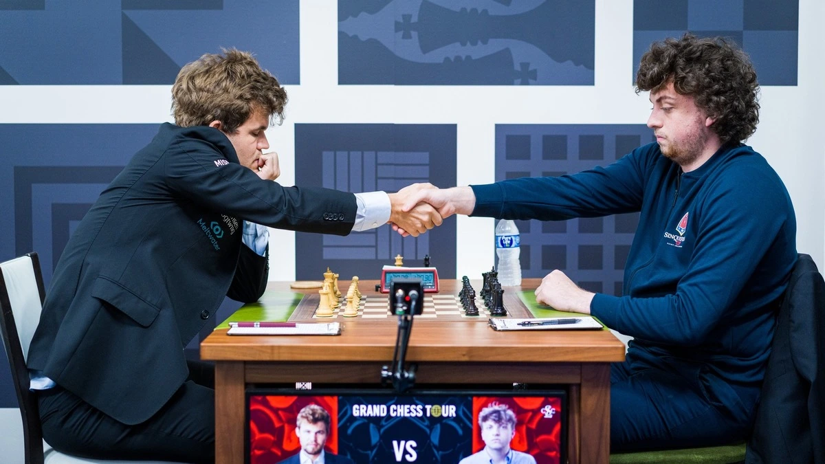 Magnus Carlsen und Hans Niemann