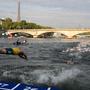 Triathleten bei einem Testevent im August 2023 in Paris