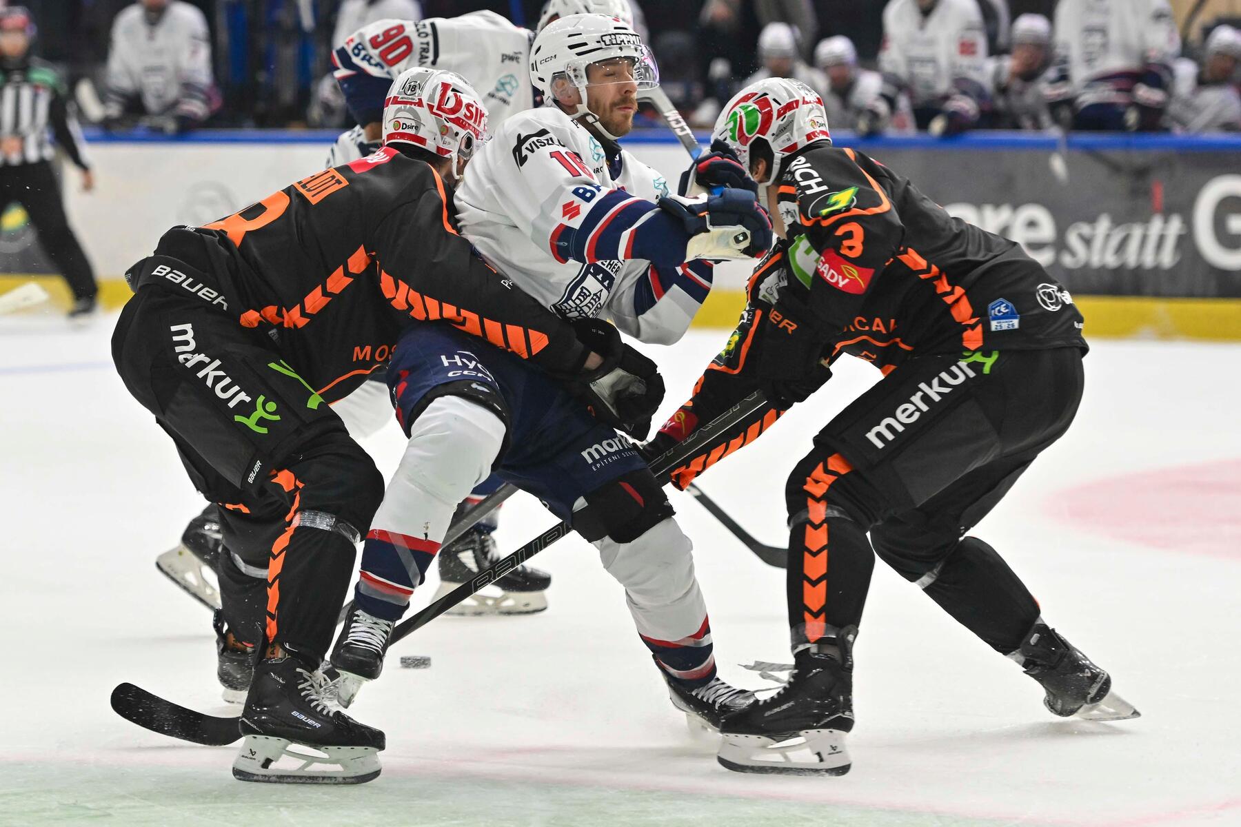 Eishockey jetzt live: Das erste Halbfinalspiel Graz99ers gegen Fehervar