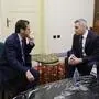 Bundeskanzler Karl Nehammer fand sich am Mittwoch mit dem israelischen Präsidenten Isaac Herzog zusammen