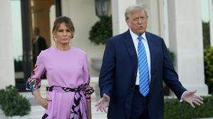 Donald Trump und seine Frau Melanie bei der Veranstaltung in Palm Beach