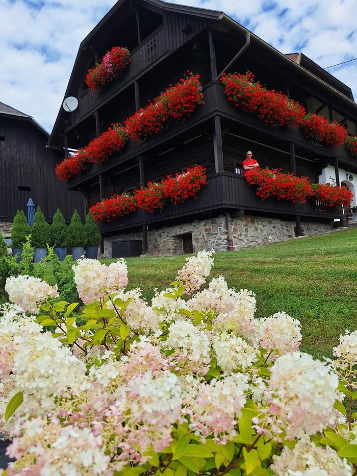 Gemeindesieger in Ferndorf in der Kategorie vier: rund ums Haus wurde Familie Brunner aus Sonnwiesen mit ihren üppigen roten Balkonblumen