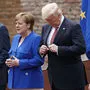 Donald Trump, Justin Trudeau, Angela Merkel und Paolo Gentiloni beim G-7-Treffen in Taormina
