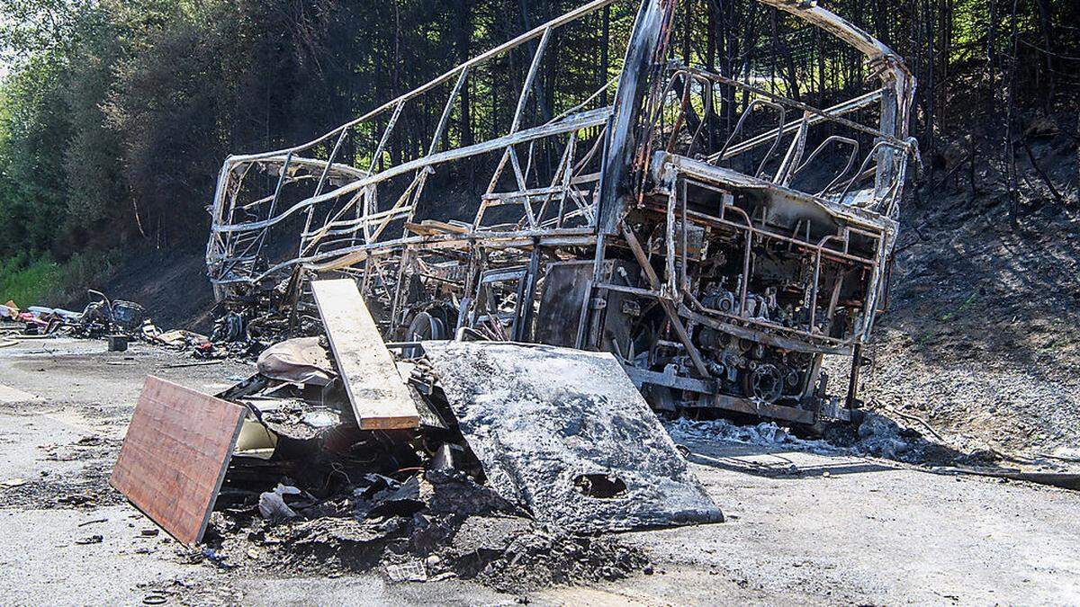 Das Wrack auf der A9