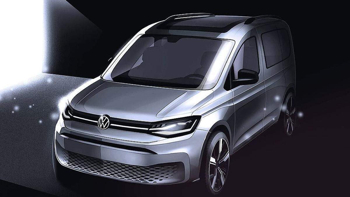 Erste Skizzen des neuen VW Caddy Cargo