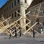 "steirischer herbst": Kohlbacher errichtete diese Holzinstallation 