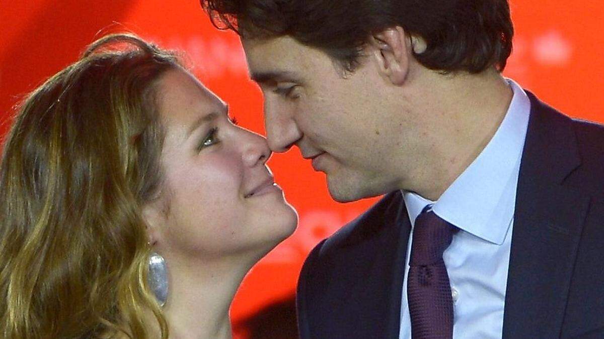 Justin Trudeau mit seiner Frau Sophie Gregoire