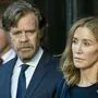 Felicity Huffman und ihr Ehemann, der Schauspieler William H. Macy, nach der Verkündung des Gerichtsurteils