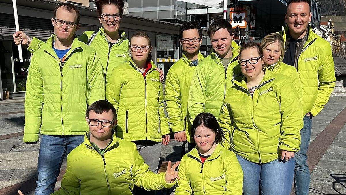 Die Benivas vom Down Syndrom-Kompetenzzentrum Leoben machten Montag mit einem Flashmob auf den Welt-Down-Syndrom-Tag aufmerksam