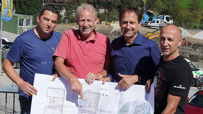 Harry Scherz, Harald Scherz, Erwin Petz und Erich Reith