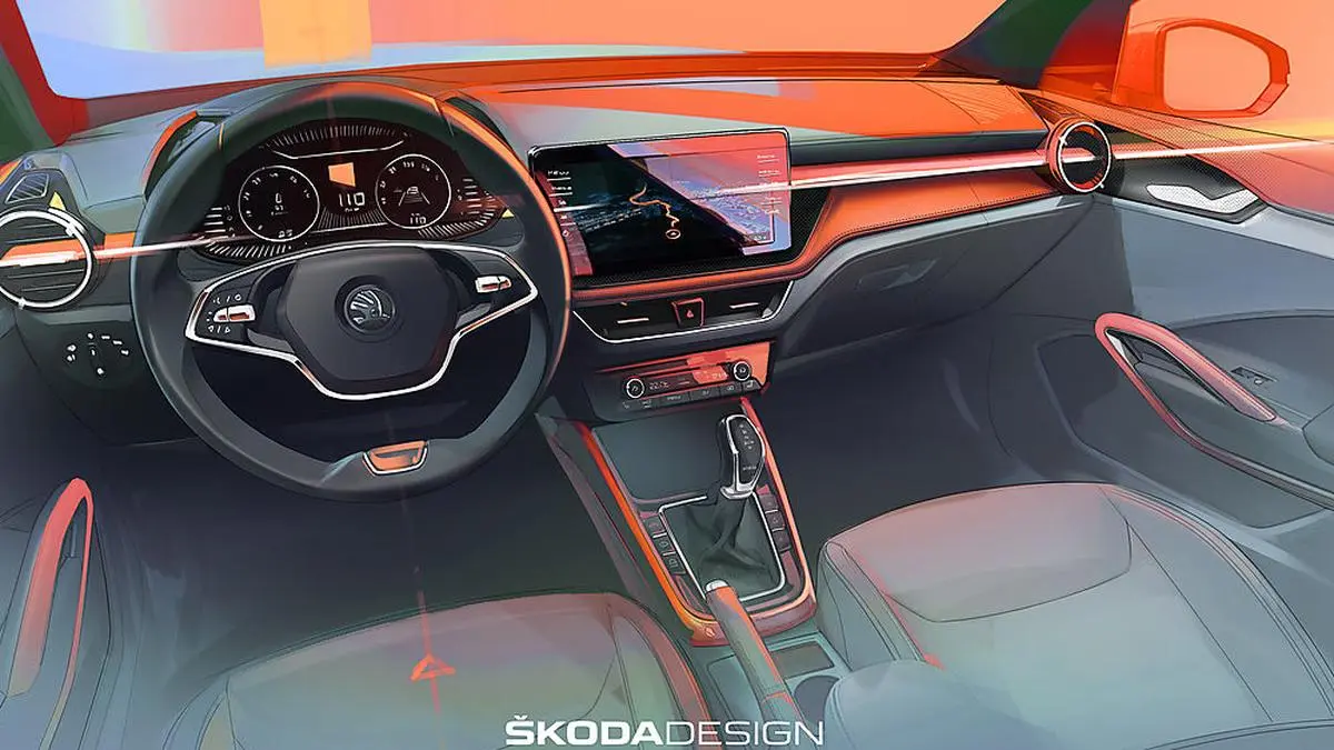 Erster Blick ins Cockpit des neuen Fabia