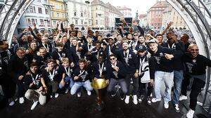 So feierte der SK Sturm im Vorjahr den Cupsieg mit Tausenden Fans auf dem Grazer Hauptplatz