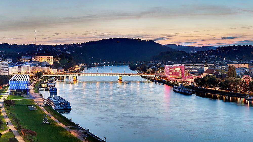 Blick auf die oberösterreichische Landeshauptstadt Linz