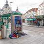 Der Mann, der sein Lager am Grazer Hauptplatz aufgeschlagen hat, nimmt nun Hilfsangebot an